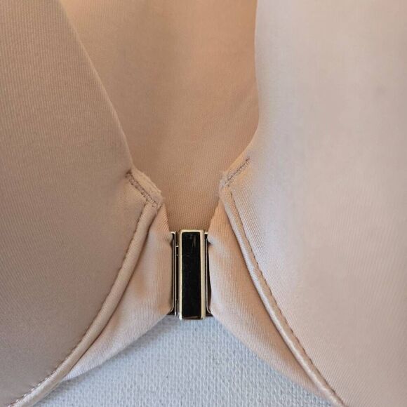 SOMA Front Closure Light Padded Vanishing Back Full Coverage Bra Beige Size 38B - Picture 7 of 9